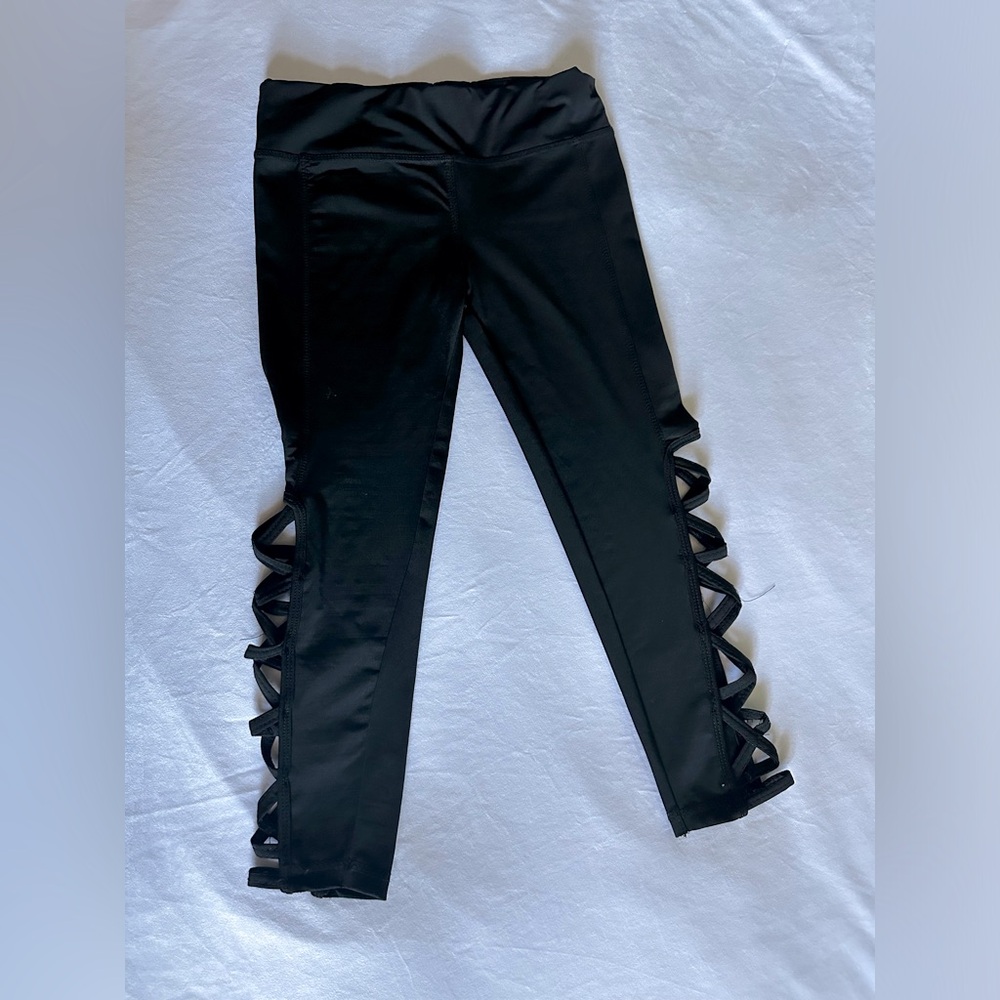 JGX Women Black Activewear Leggings Pants Size Medium - Picture 3 of 13
